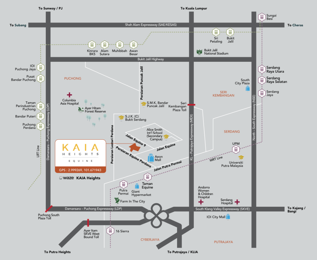 KAIA Heights Equine Seri Kembangan - Location Map