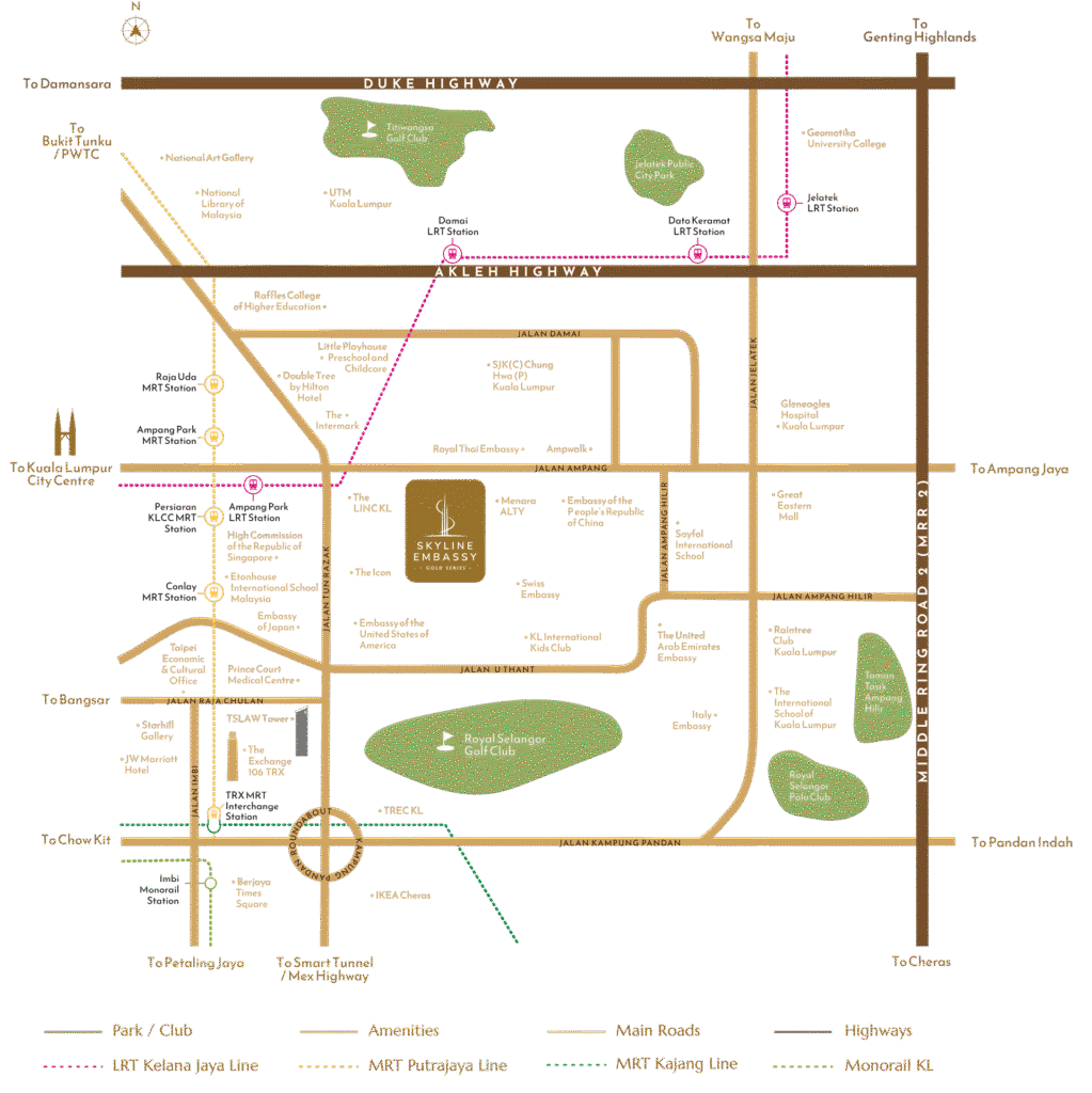 Skyline Embassy KLCC - Location-Map