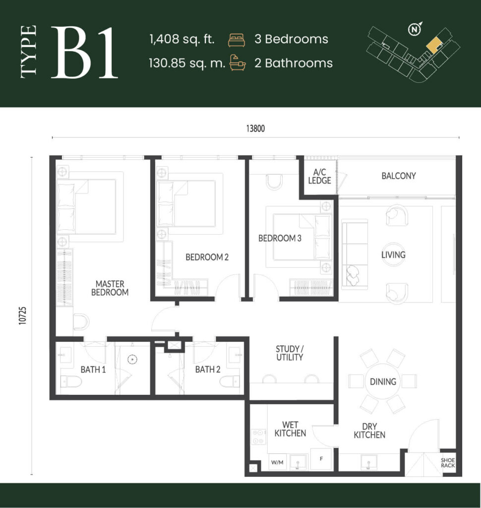 Park Green Pavilion @ Bukit Jalil - Type B1