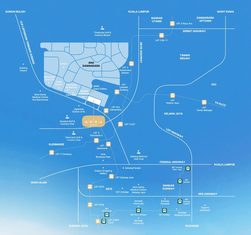 ARRA Residences @ Ara Damansara - Location Map 2