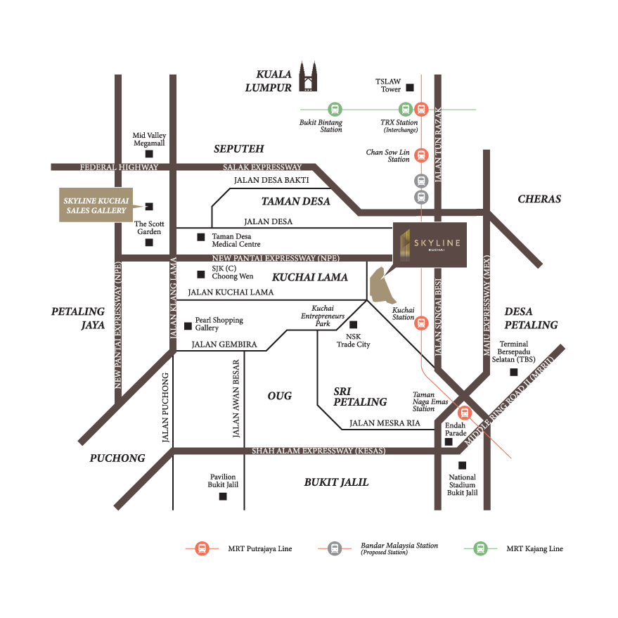 Skyline Kuchia - Location Map