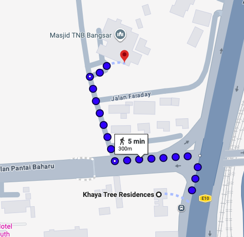 5 Minit Berjalan Kaki ke Masjid TNB Bangsar