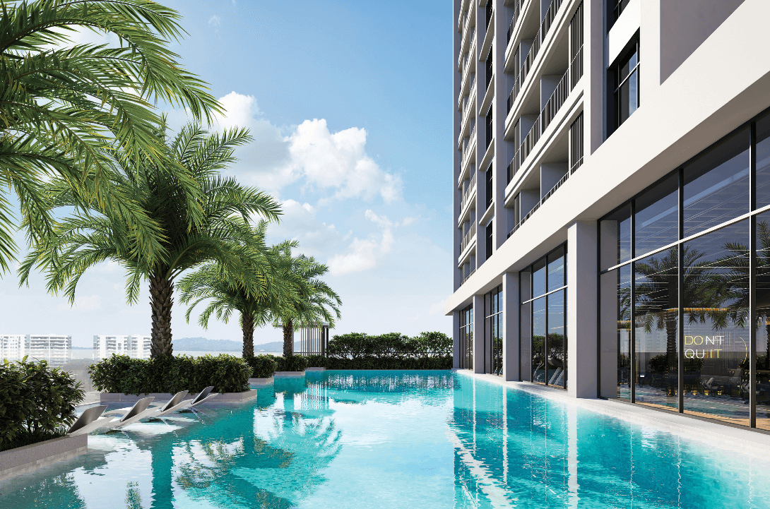 Spacious living room at ARRA