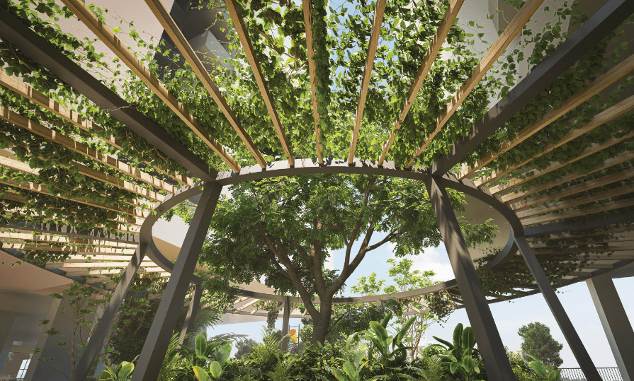 Elegant dining and kitchen area