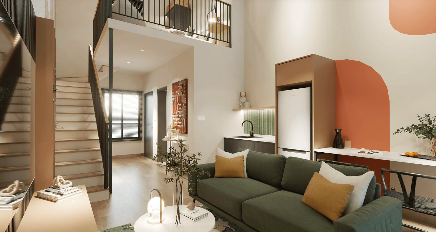 Duplex Suite Interior Perspective