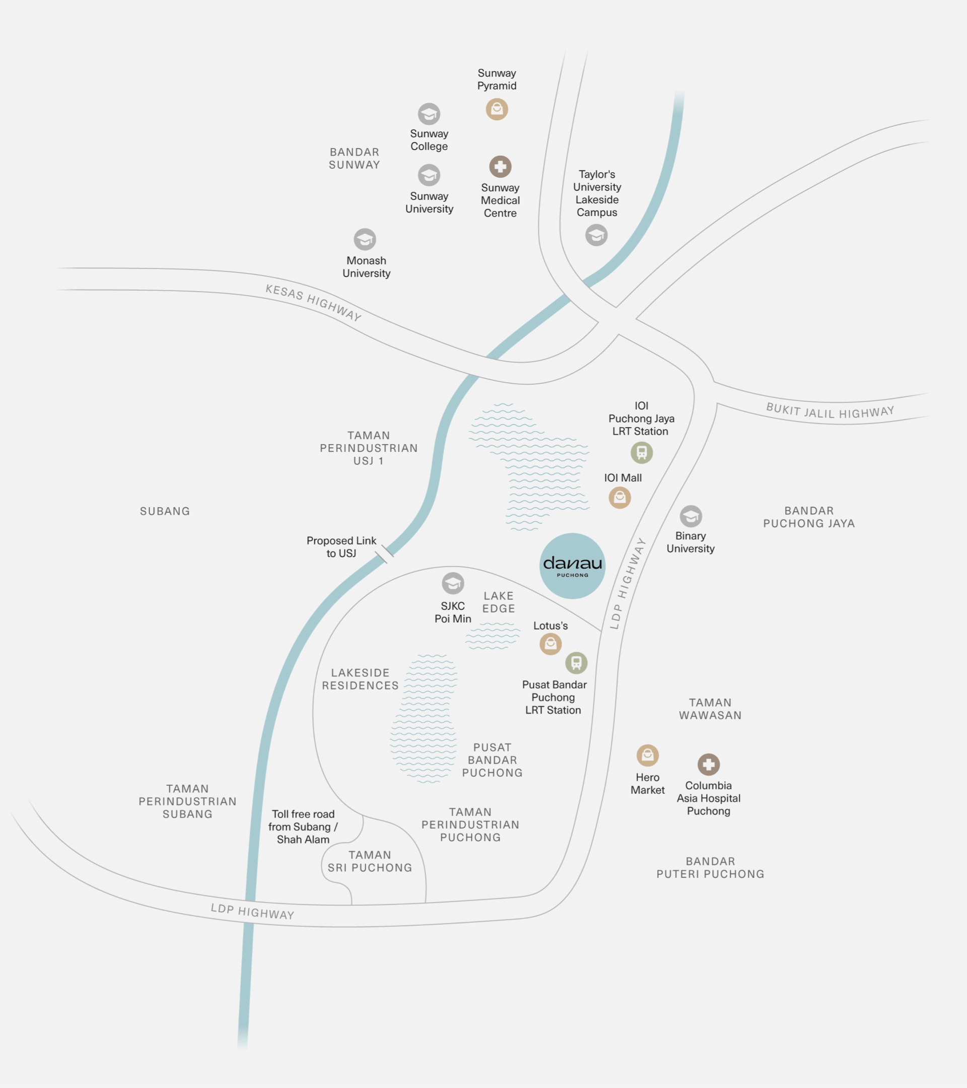 Danau Puchong Location Map