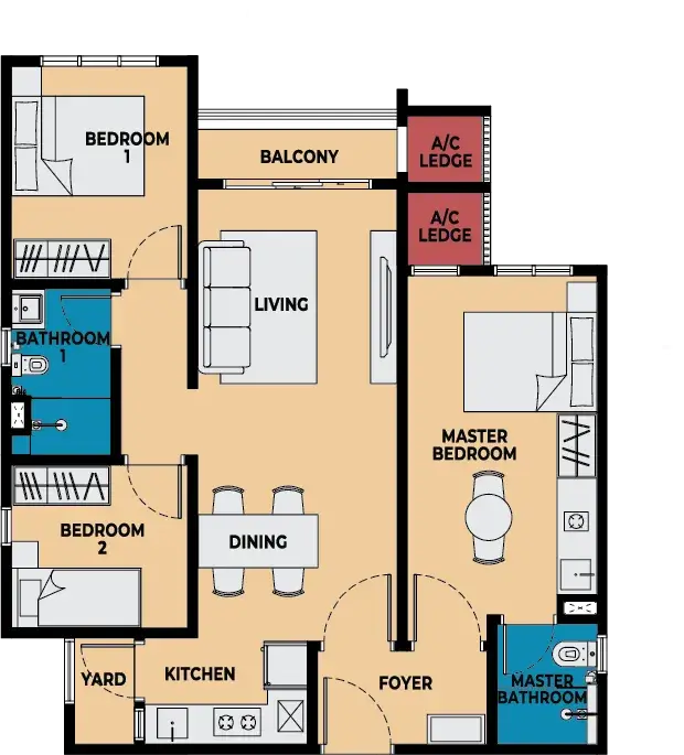 Dover Tower Type F1 Dual Key