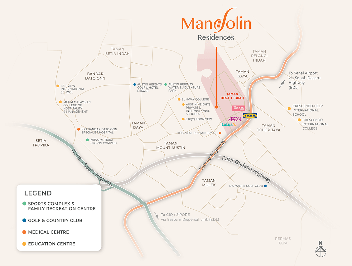 Mandolin Residences Location Map