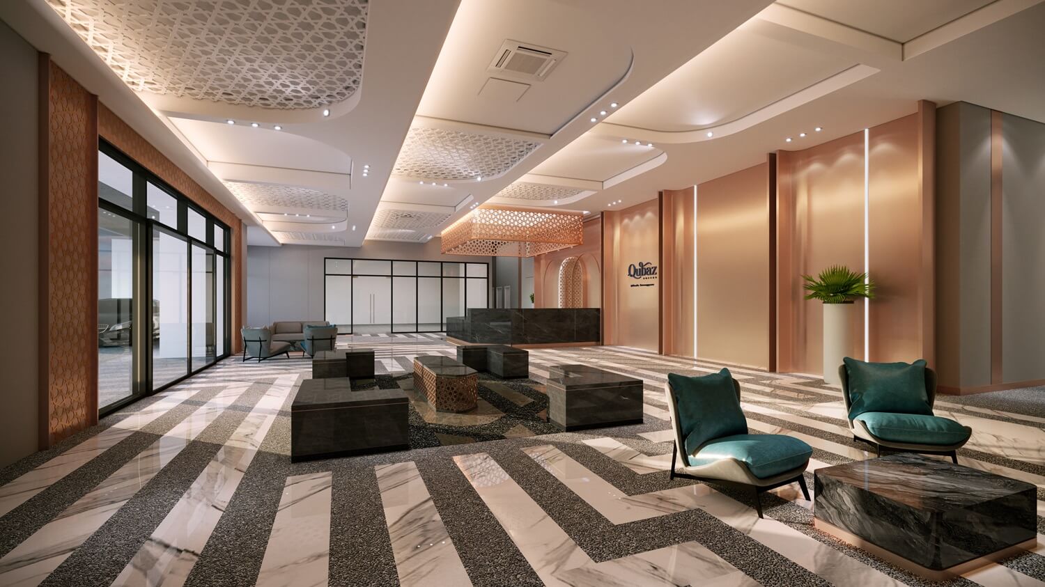 Lobi Utama Qubaz Suites