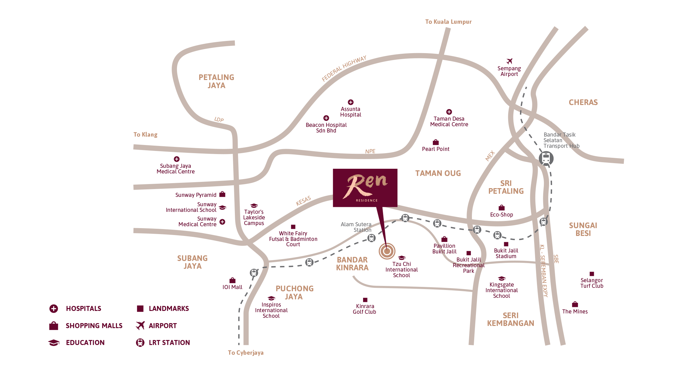 REN Residence Location Map