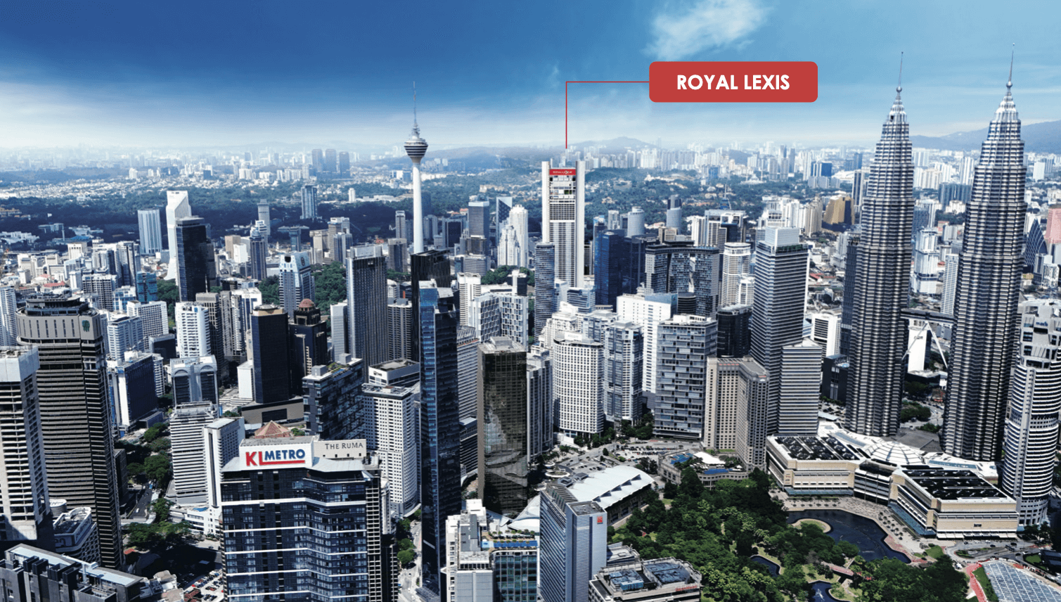 Interior view of Royal Lexis Type B Executive 1-Bedroom Suite measuring 802 square feet