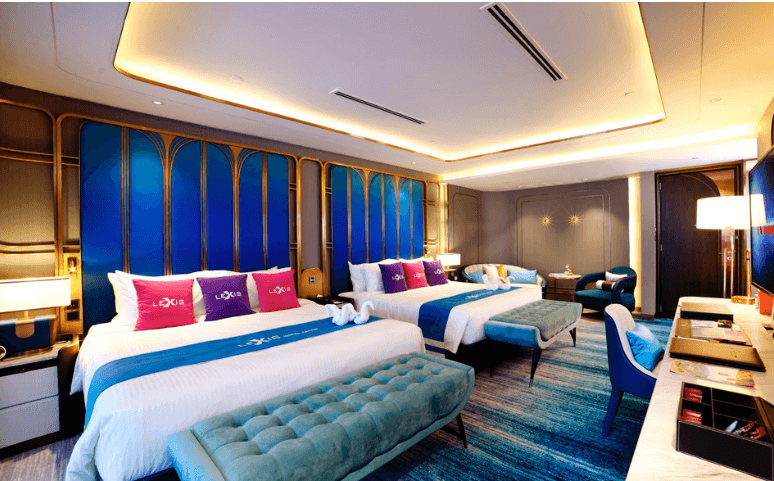 Fine dining restaurant and lounge area within the Royal Lexis development