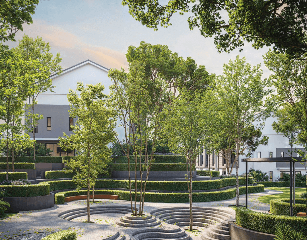 Modern 3-storey superlink exterior facade