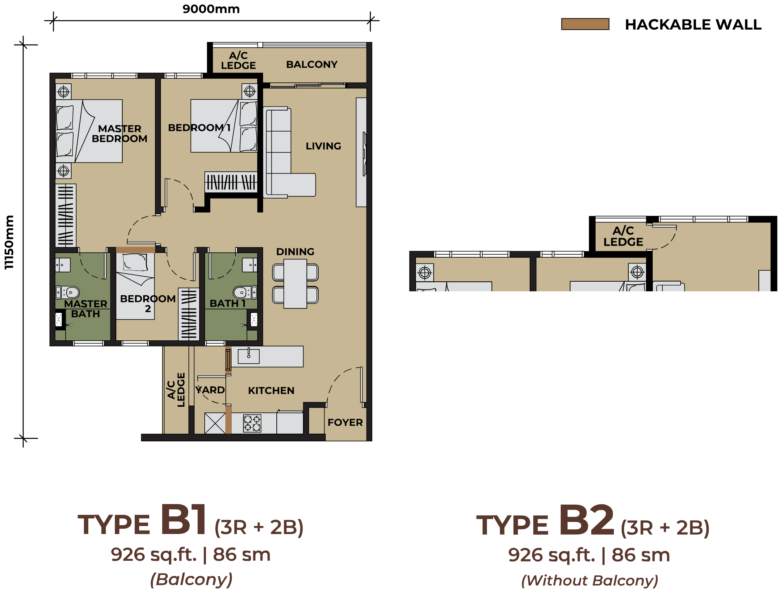 Type B1 & B2 Layout