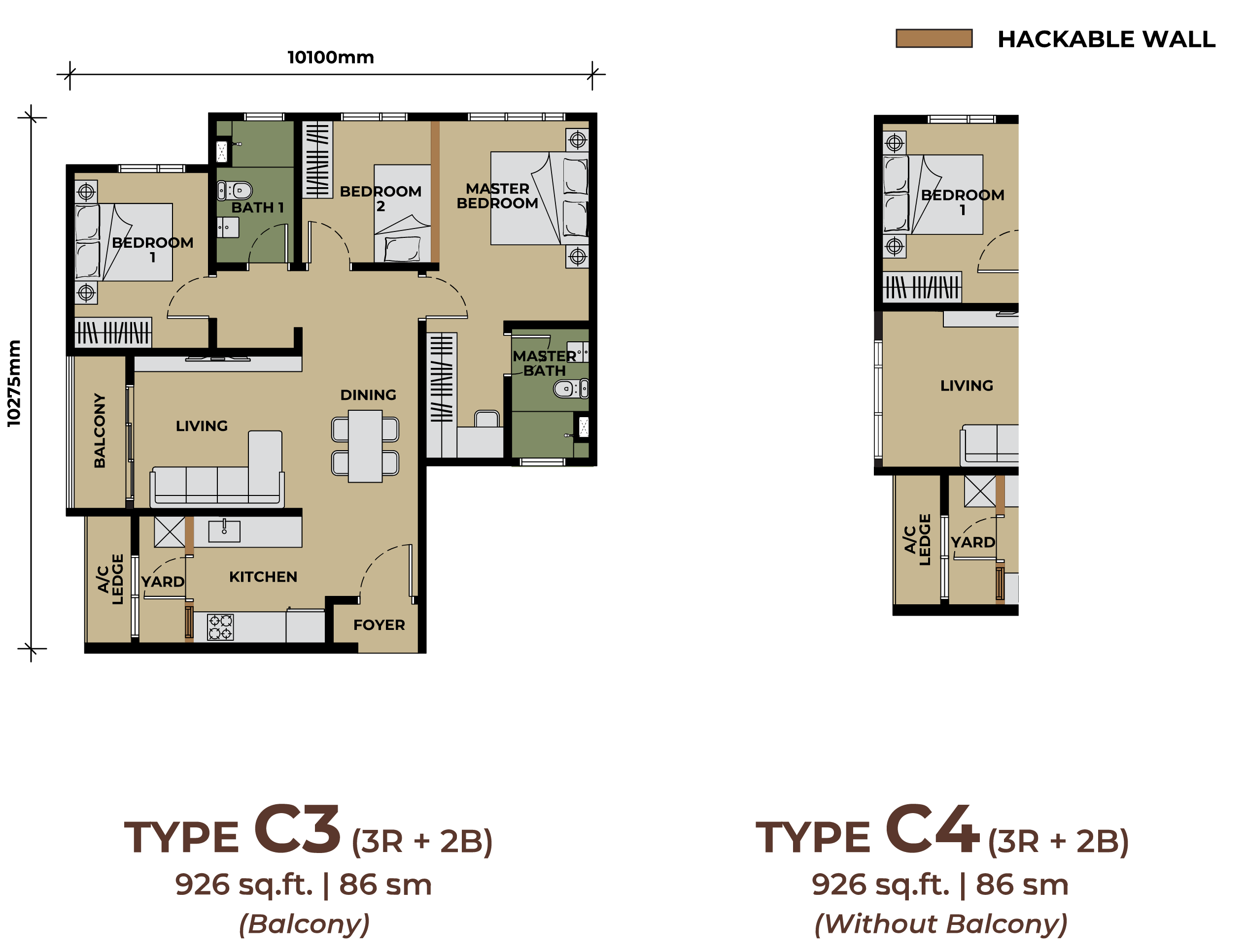 Type C3 & C4 Layout