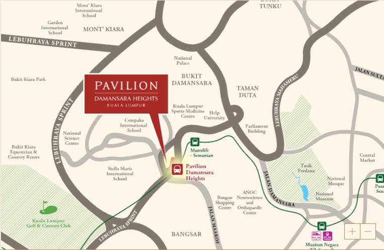 Pavilion Damansara Heights Location Map