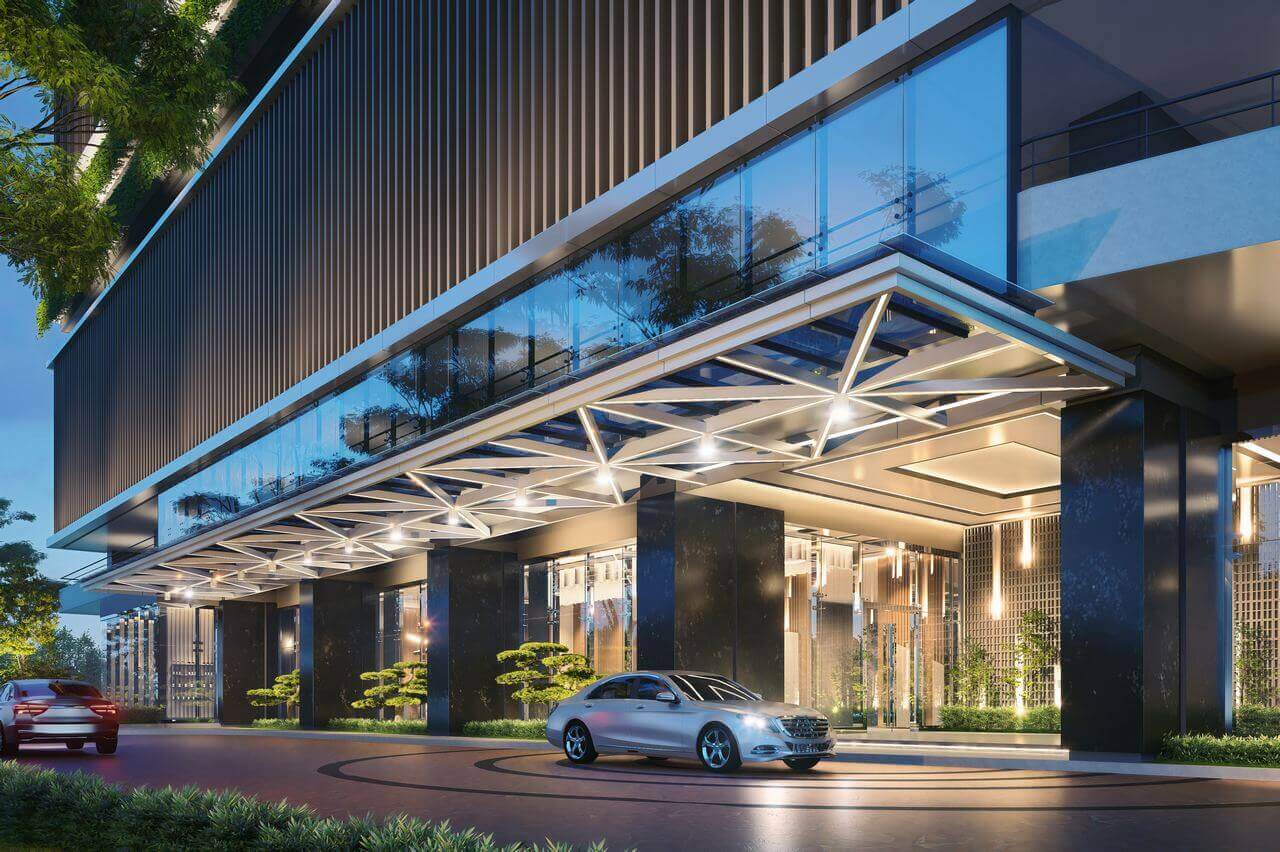 Spacious living room at Aethera