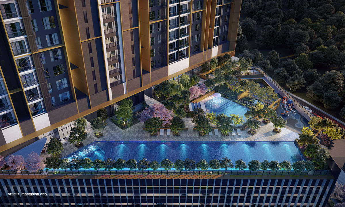 Spacious living room at VOX