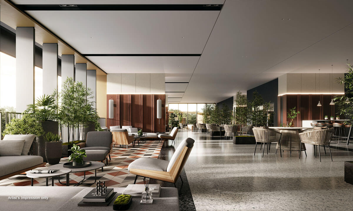 Elegant dining and kitchen area