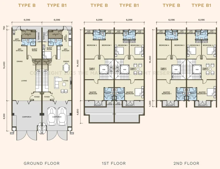 Type B and B1 Floor Plan