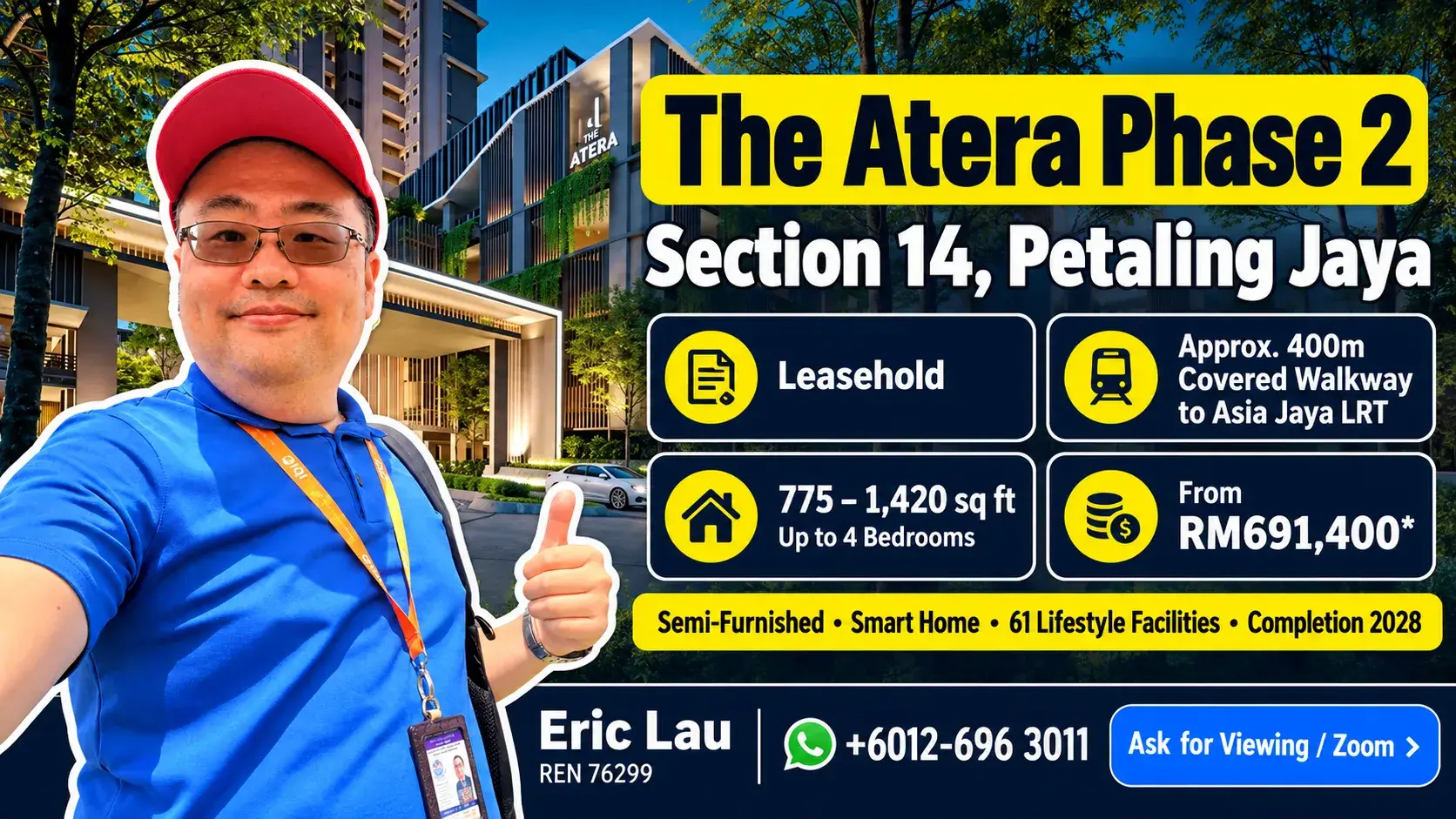 The Atera Phase 2 Review – TOD 400m to LRT from RM620k (terms applied)