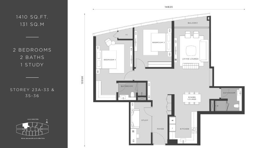 Eaton Residences KLCC - Type C4