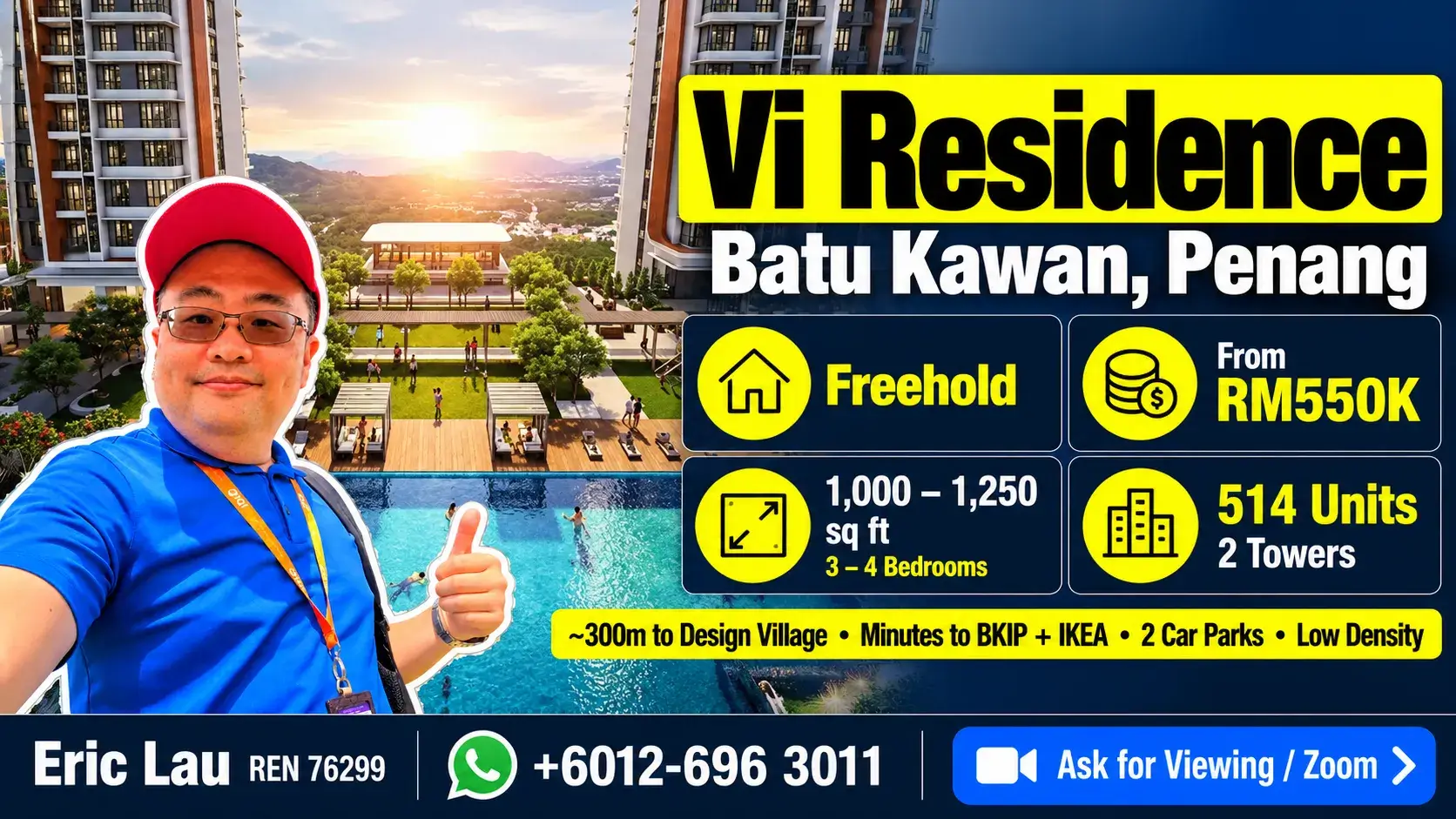 Vi Residence Batu Kawan Review (2026): Freehold Living Opposite Design Village & Minutes to BKIP from RM550k