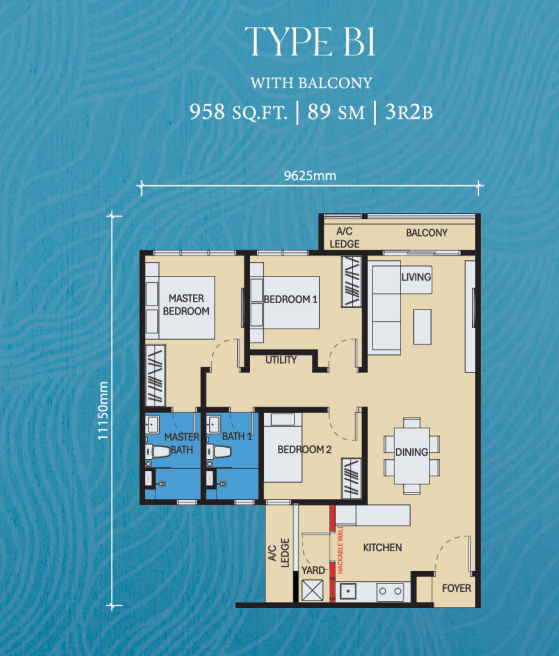 D'Evia Residence @ Kwasa Damansara - Type B