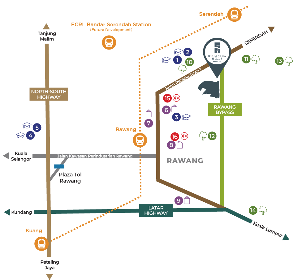Botanica Hills Rawang - Location Map