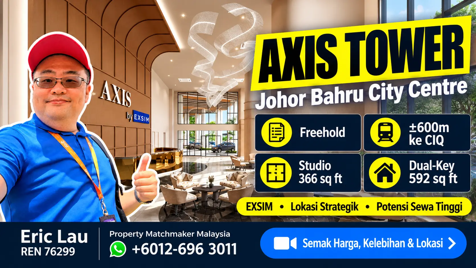 Axis Tower Johor Bahru Review 2026 – Pelaburan Airbnb, Harga, Lokasi & Potensi ROI