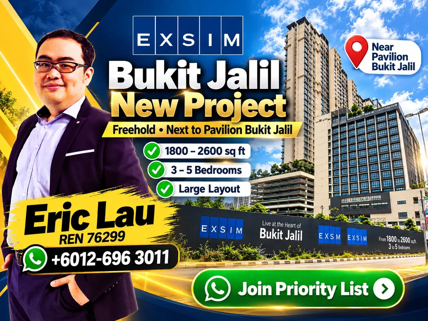 EXSIM Bukit Jalil New Project Review – Freehold Large Units Near Pavilion Bukit Jalil