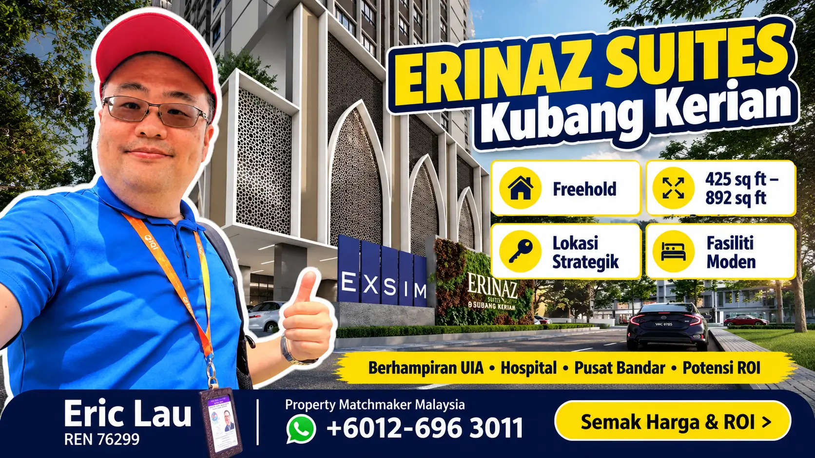 Erinaz Suites Kubang Kerian Review 2026 – Harga, Pelaburan Airbnb, Hospital USM & Potensi ROI