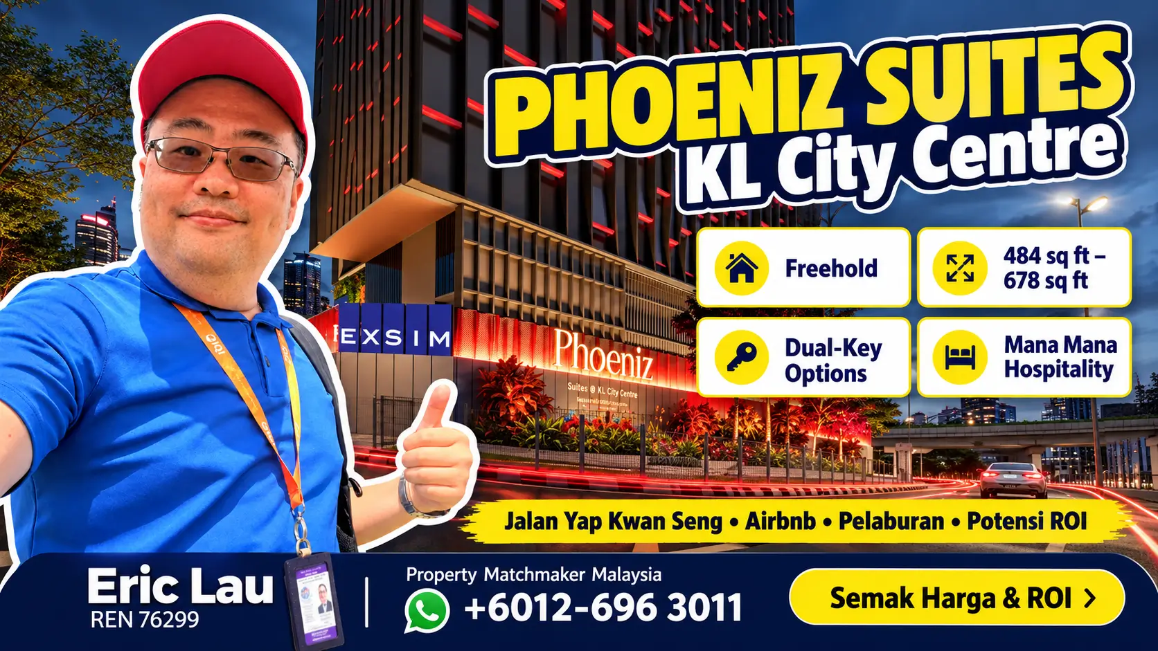 Phoeniz Suites KL City Centre Review 2026 – Harga, Pelaburan Airbnb, Dual-Key & Potensi ROI